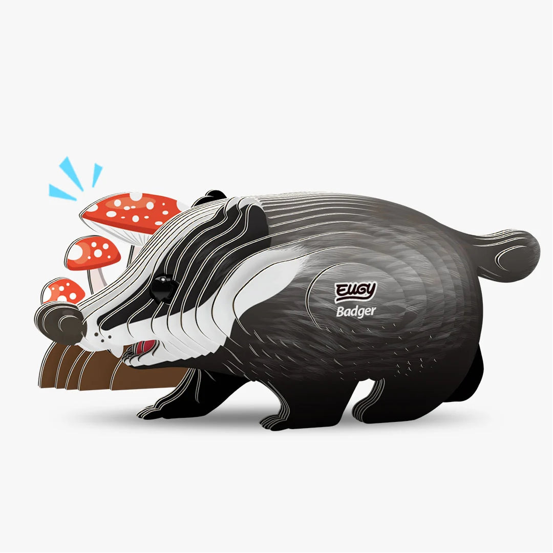 Eugy 3D Cardboard Model Kit - Badger
