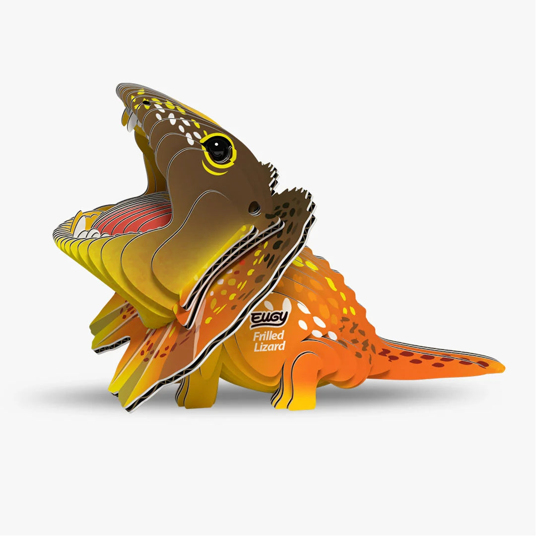 Eugy 3D Cardboard Model Kit - Frilled Lizard