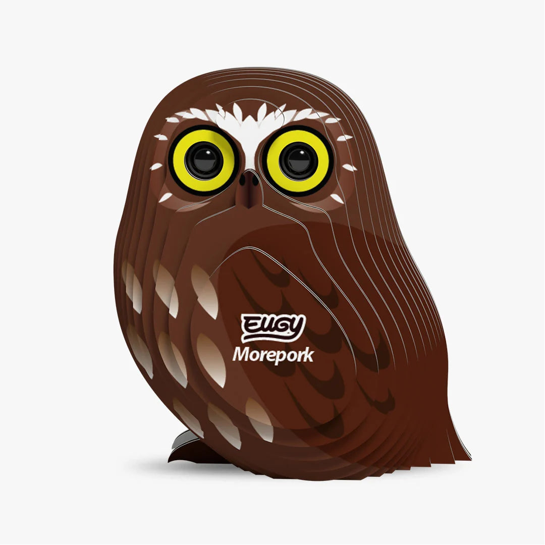 Eugy 3D Cardboard Model Kit - Morepork (Ruru)