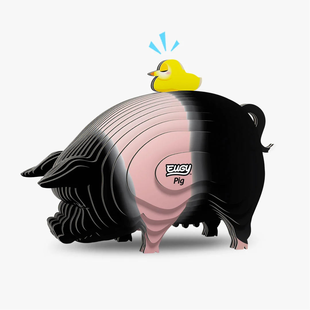 Eugy 3D Cardboard Model Kit - Pig