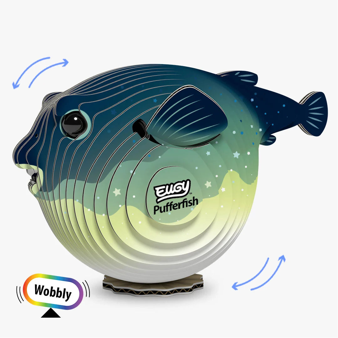 Eugy 3D Cardboard Model Kit - Pufferfish