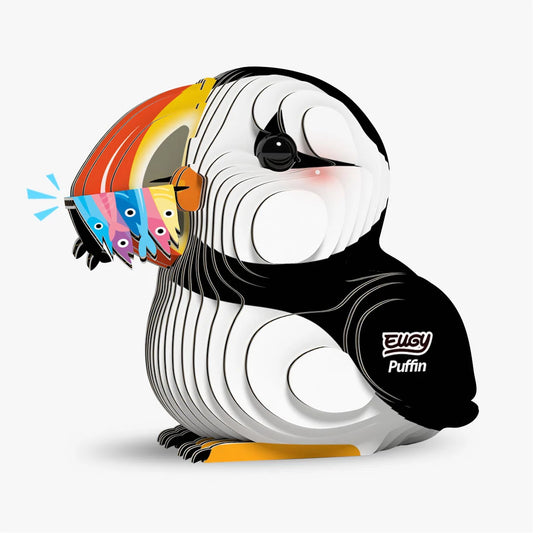 Eugy 3D Cardboard Model Kit - Puffin