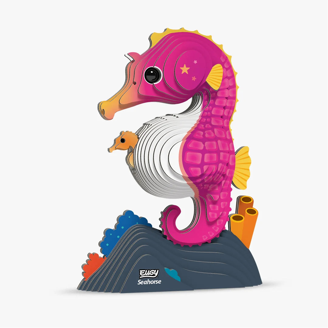 Eugy 3D Cardboard Model Kit - Seahorse