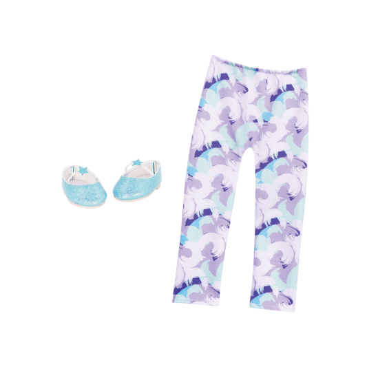 Glitter Girls Glitter Shoes with Stars and Leggings