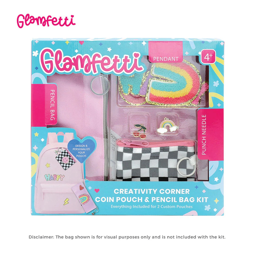 Glamfetti Creativity Corner Coin Pouch and Pencil Bag Kit