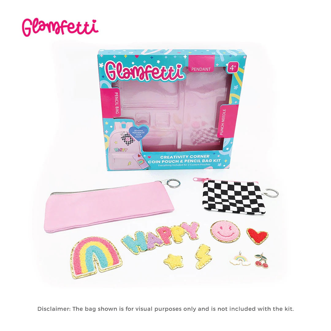 Glamfetti Creativity Corner Coin Pouch and Pencil Bag Kit