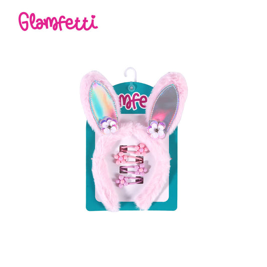 Glamfetti Bunny Headband and Hairclip Set