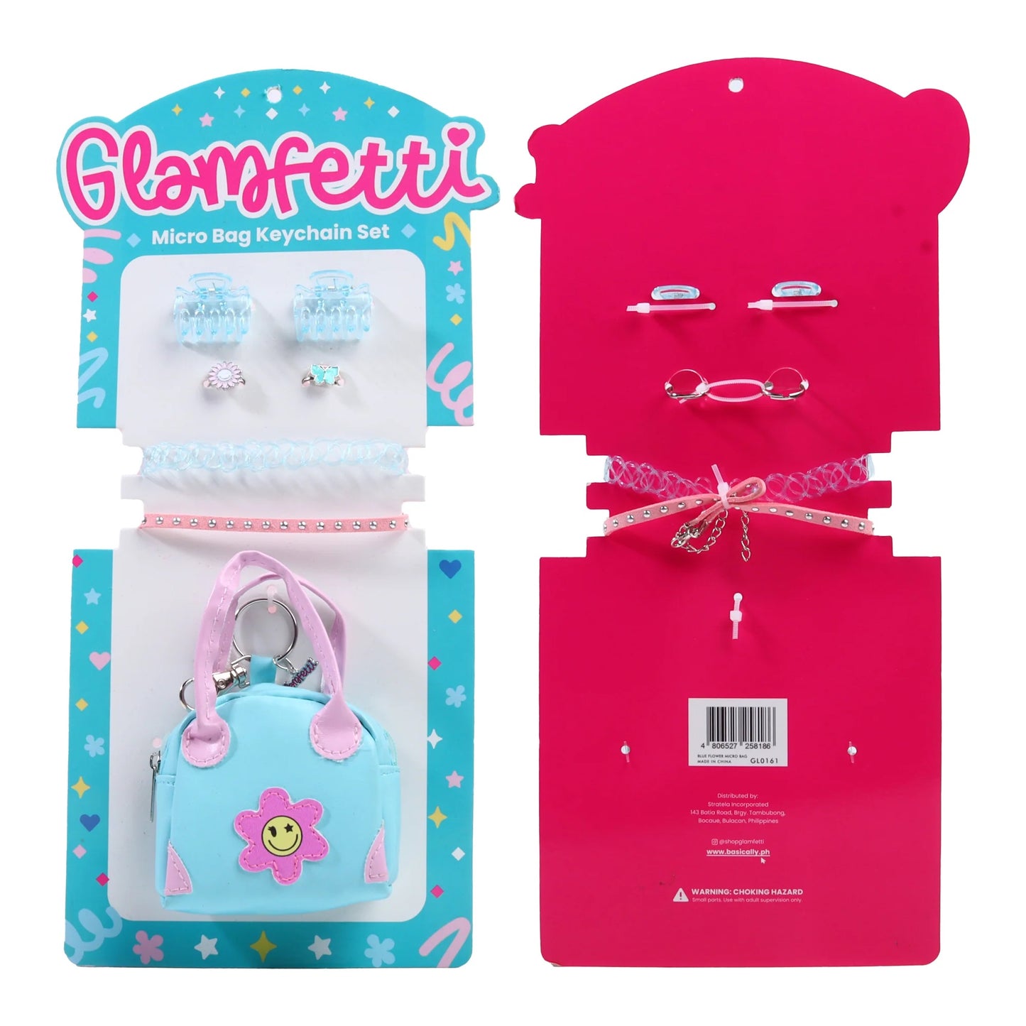 Glamfetti Microbag Keychain with Hair Accessories Collection