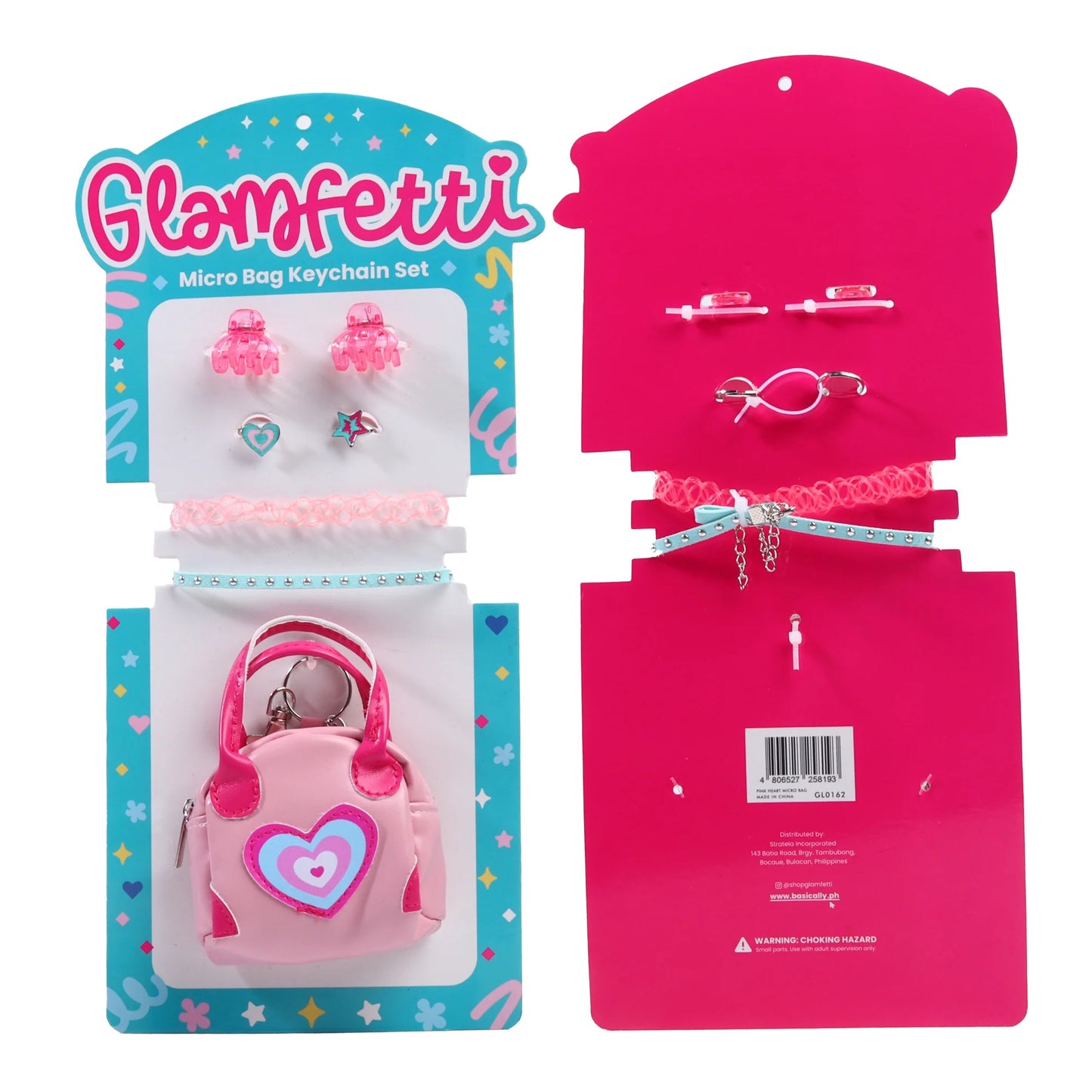 Glamfetti Microbag Keychain with Hair Accessories Collection