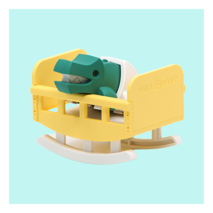 HalfToys Half Baby Crocodile 3D Magnetic Educational Puzzle Toy with Diaper and Cradle