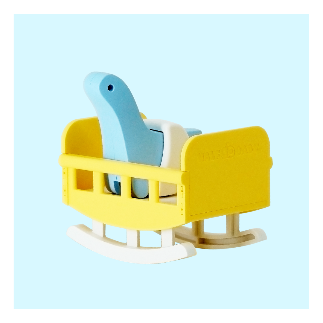 HalfToys Half Baby Diplo 3D Magnetic Educational Puzzle Toy with Diaper and Cradle