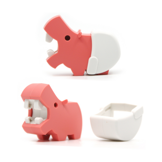HalfToys Half Baby HIPPO 3D Magnetic Educational Puzzle Toy with Diaper and Cradle