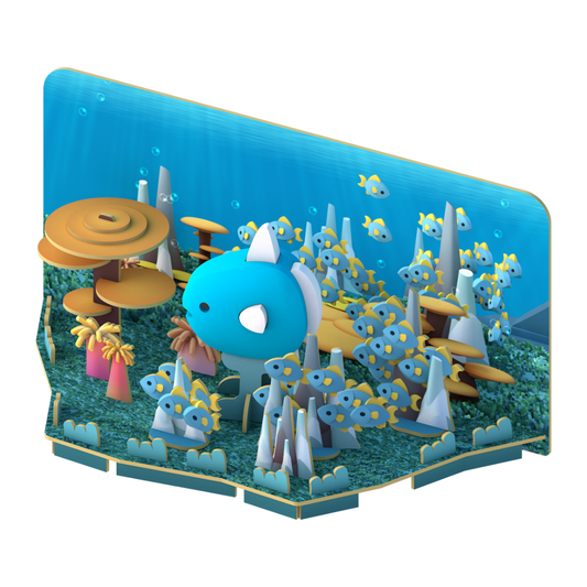 HalfToys Half Ocean Mola 3D Magnetic Educational Puzzle Toy Diorama Set with Figure and Habitat