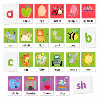 HeadU Montessori Flashcards Tactile and Phonics Alphabet