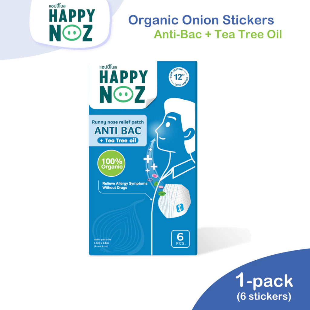 Happy Noz Organic Onion Stickers - Anti Bac for Adults
