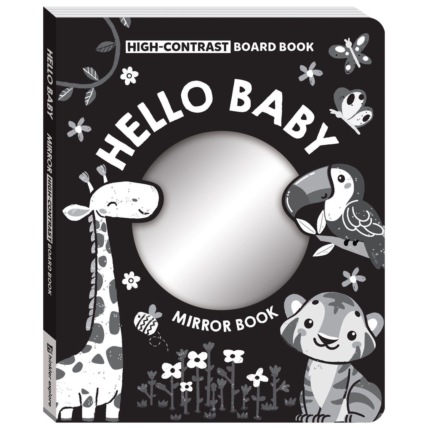 Hinkler High Contrast Hello Baby! Mirror Board Book