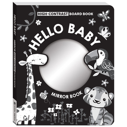 Hinkler High Contrast Hello Baby! Mirror Board Book