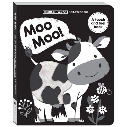 Hinkler High Contrast Moo Moo! Touch and Feel Board Book