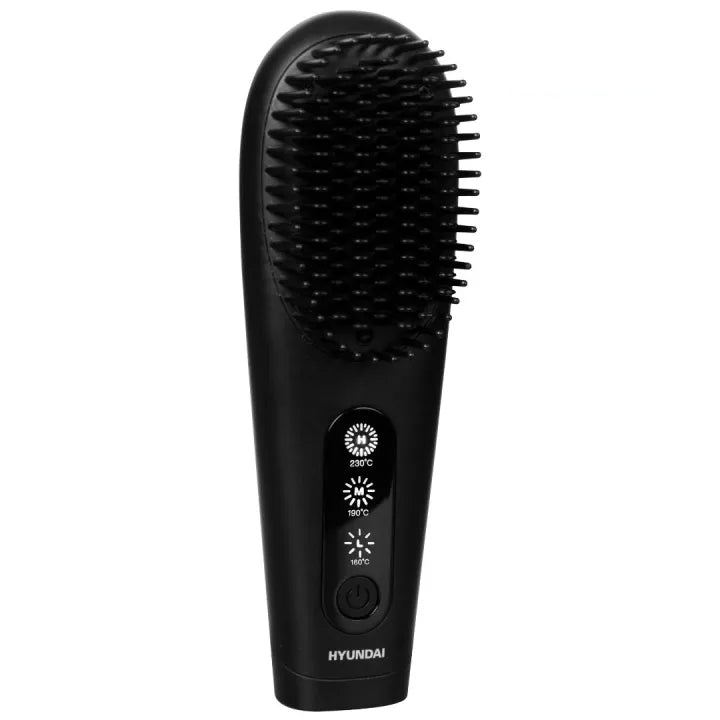 Hyundai HC-204 Black Cordless Hair Straightener Brush 35W (Pre-order)