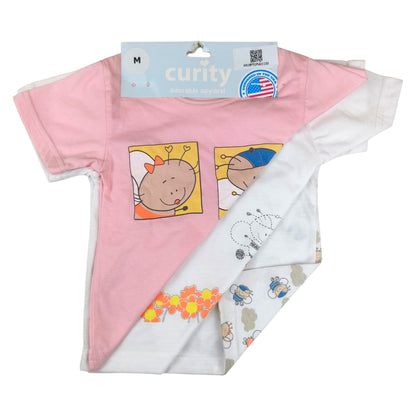 Curity Infant Short-Sleeve Shirt Set of 3