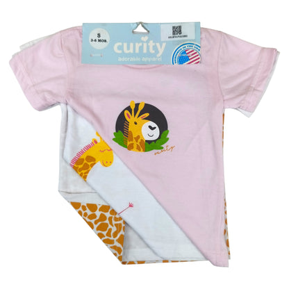 Curity Infant Short-Sleeve Shirt Set of 3