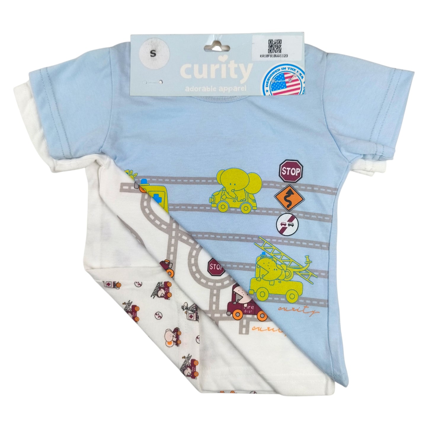 Curity Infant Short-Sleeve Shirt Set of 3