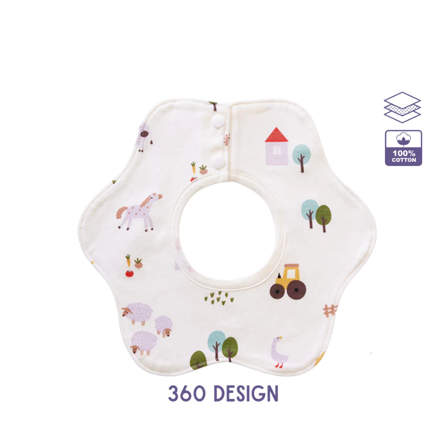 Juliebean Baby 360 Design Cotton Bib