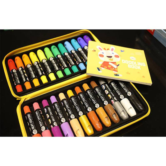 Joan Miro Silky Washable Crayons Yellow Box