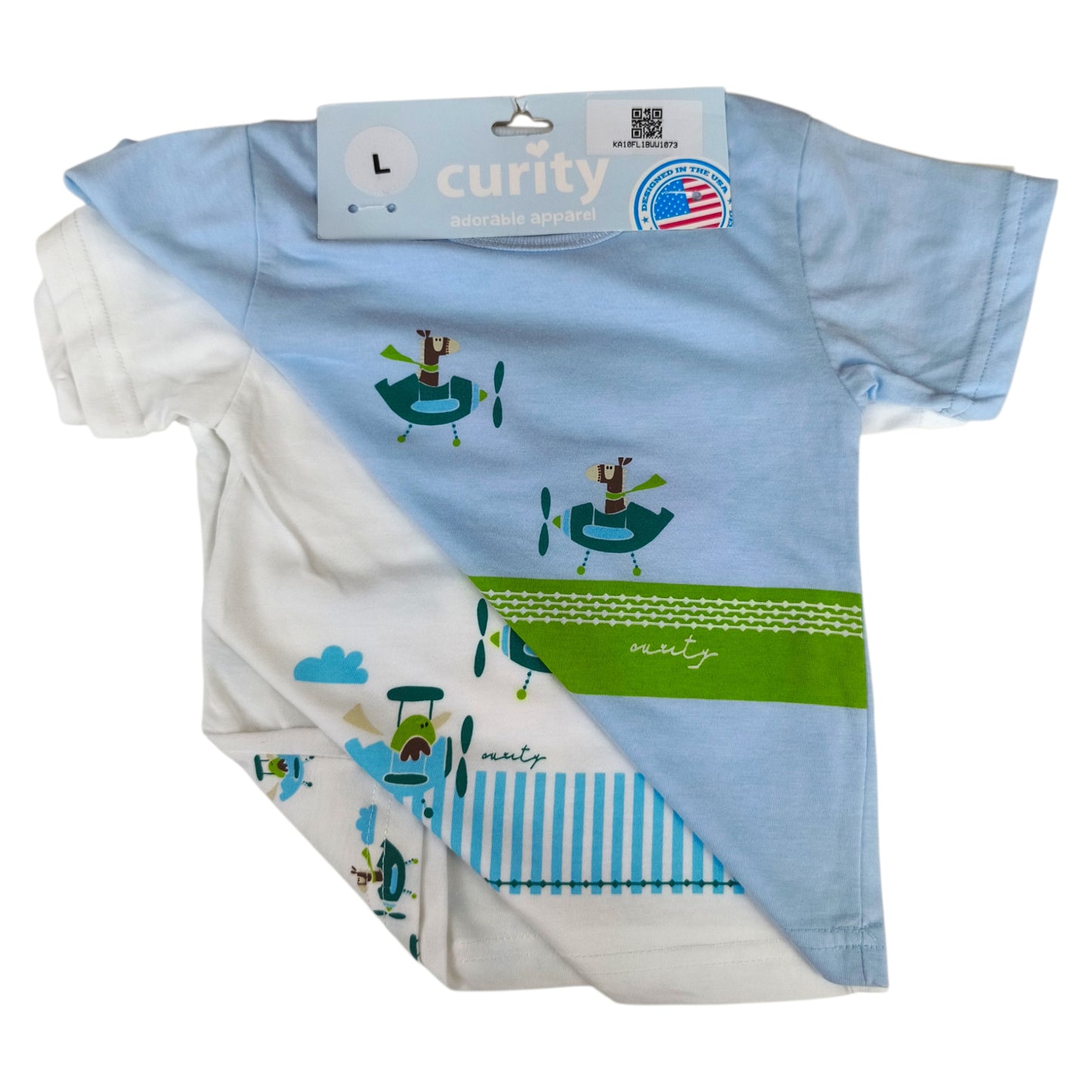 Curity Infant Short-Sleeve Shirt Set of 3