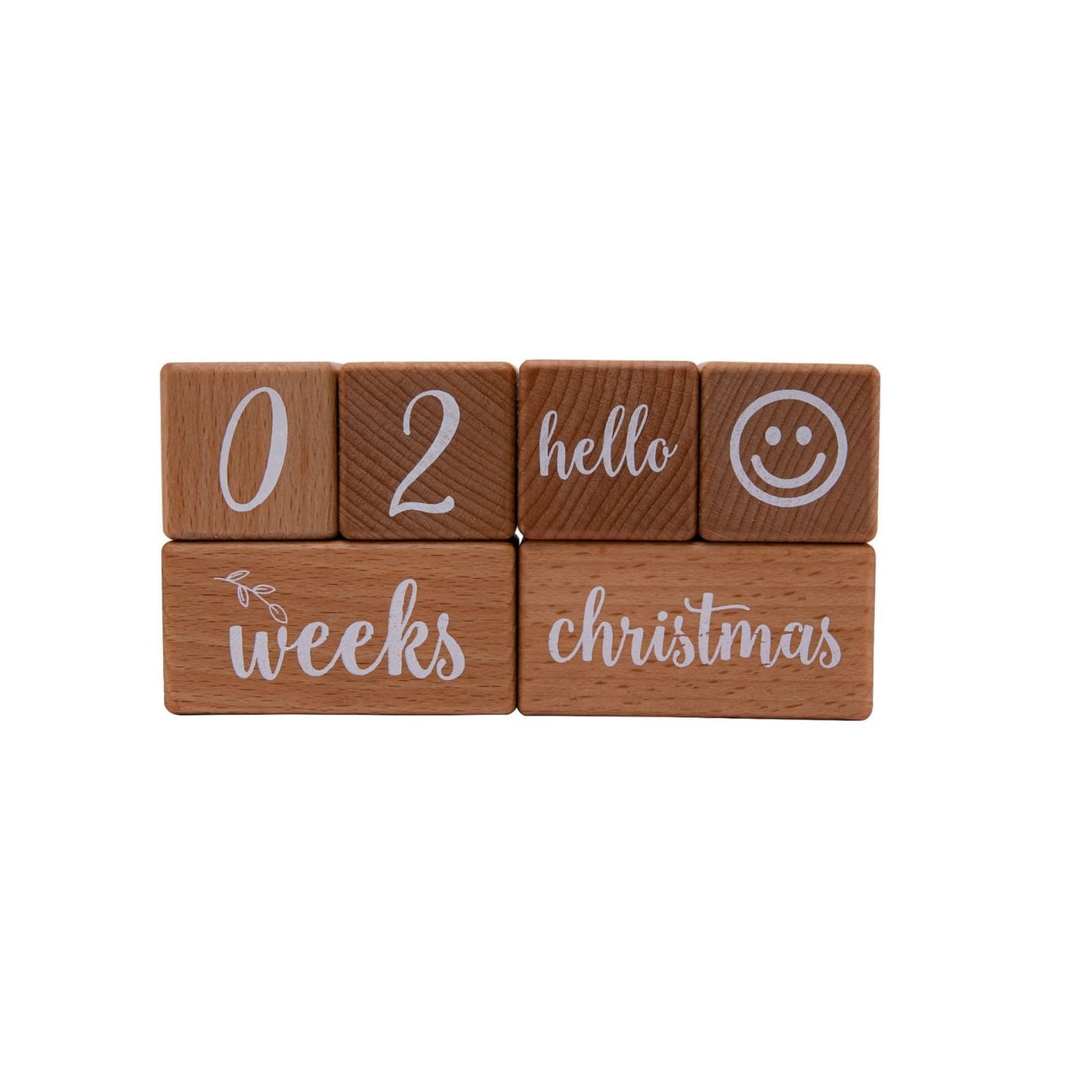 The Kiddie Concept Wooden Baby Milestone Blocks