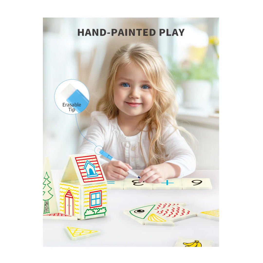Kiddora Kedo 2in1 Magic Write Castle Magnetic Tiles (65 pcs)