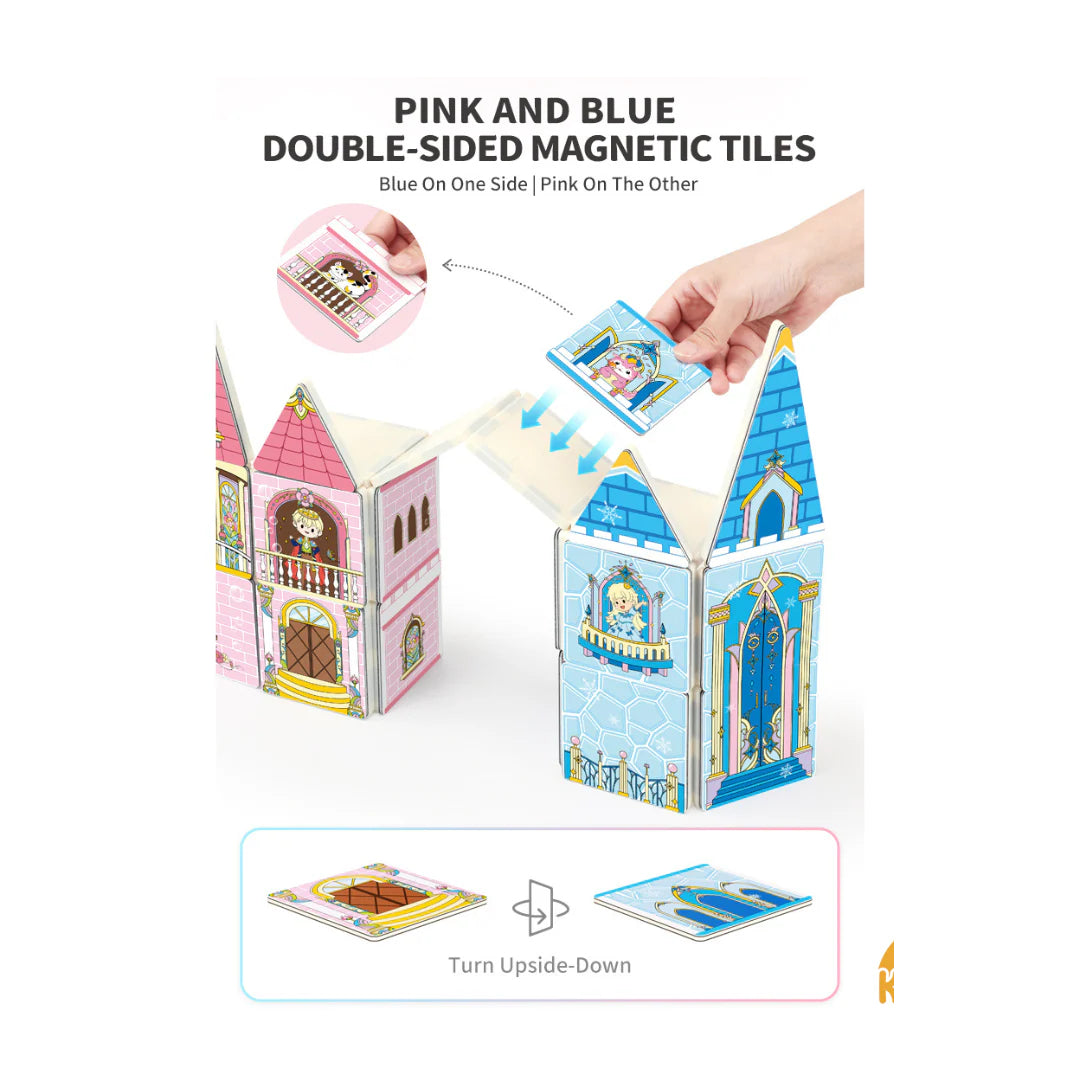 Kiddora Kedo 2in1 Magic Write Castle Magnetic Tiles (65 pcs)