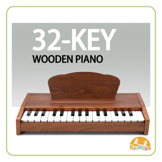 Kiddora Mini Maestro Jr: Wooden Kids Piano with Microphone