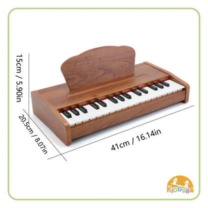 Kiddora Mini Maestro Jr: Wooden Kids Piano with Microphone
