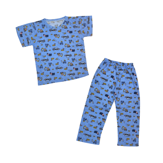 Kids Match PJs - Construction Site