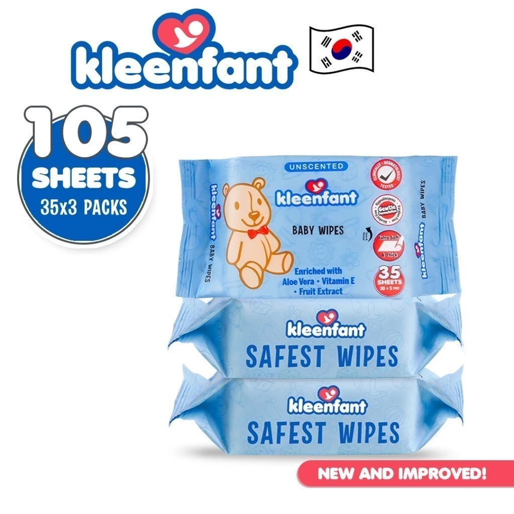 Kleenfant Unscented Baby Wipes