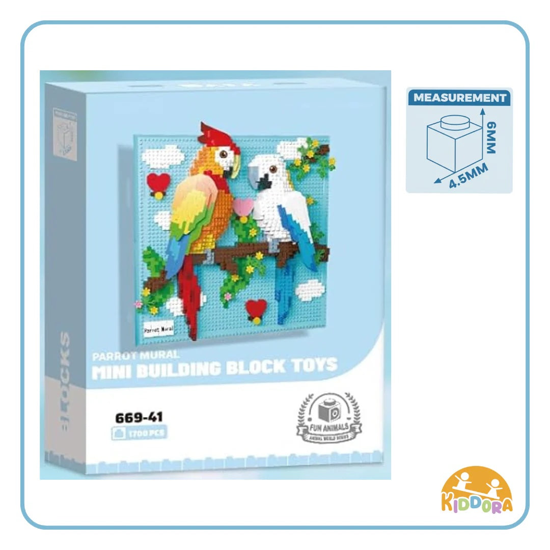 Parrot 3D Mural Bricks