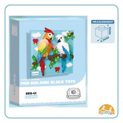 Parrot 3D Mural Bricks