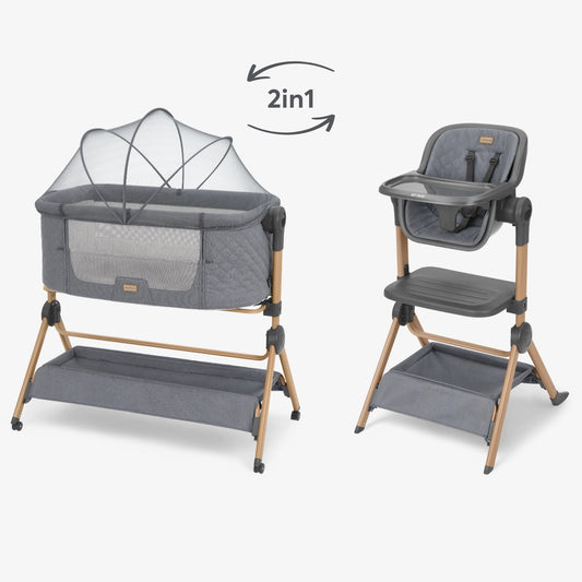 Kikkaboo 2in1 Bedside Crib and High Chair