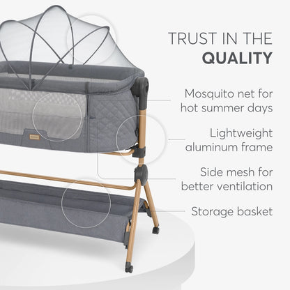 Kikkaboo 2in1 Bedside Crib and High Chair