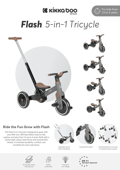 Kikkaboo Flash 5-in-1 Tricycle