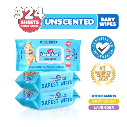 Kleenfant Unscented Baby Wipes
