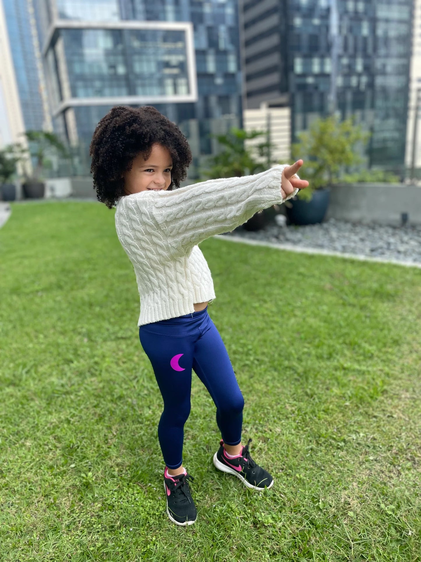 Koa Navy Moon (Navy with Purple Moon) Leggings