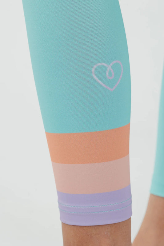 Koa Teal Retro Shooting Star Leggings