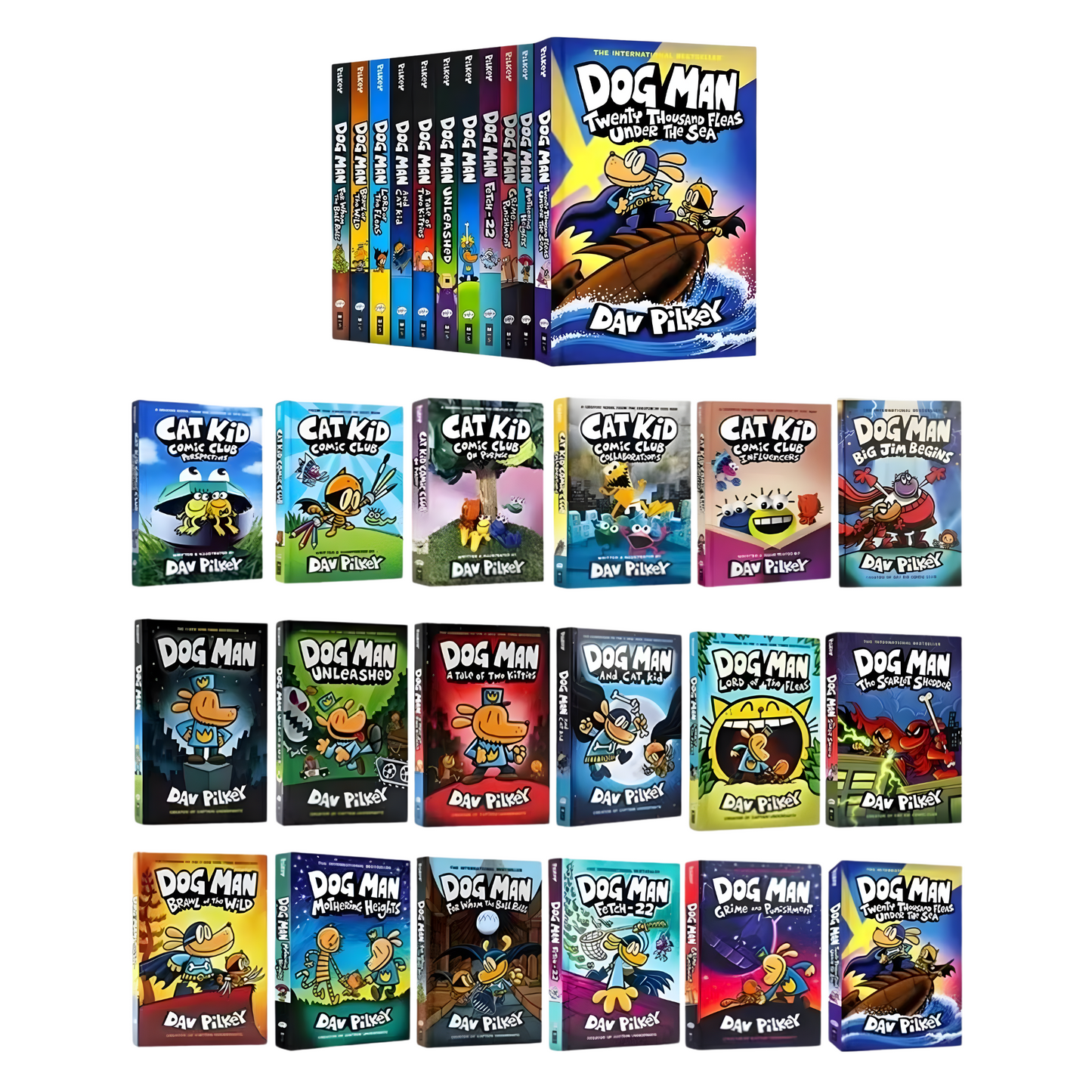 Little Fat Hugs DogMan Collection (18 books)