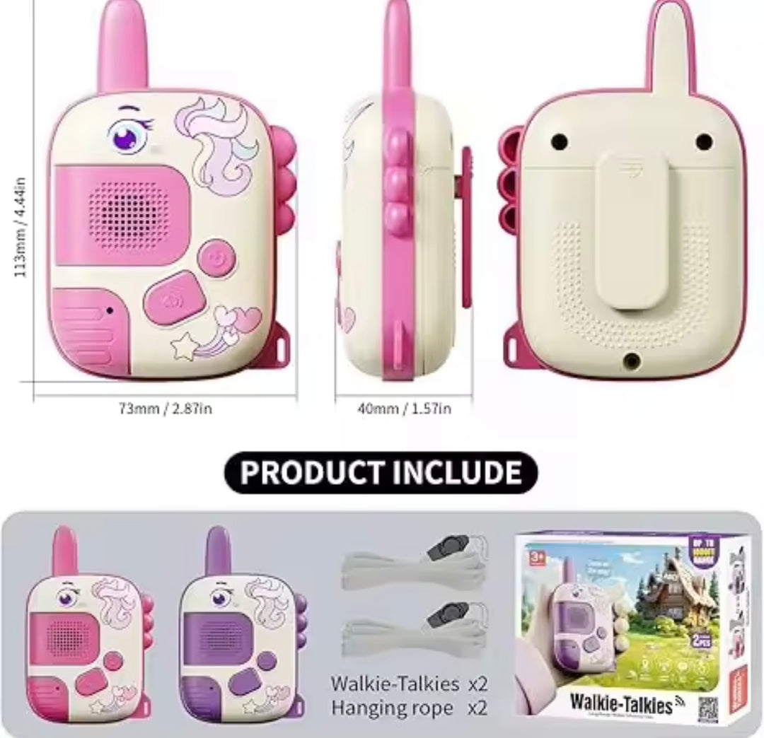 Little Fat Hugs Kids Unicorn Walkie Talkies (2pc Set)