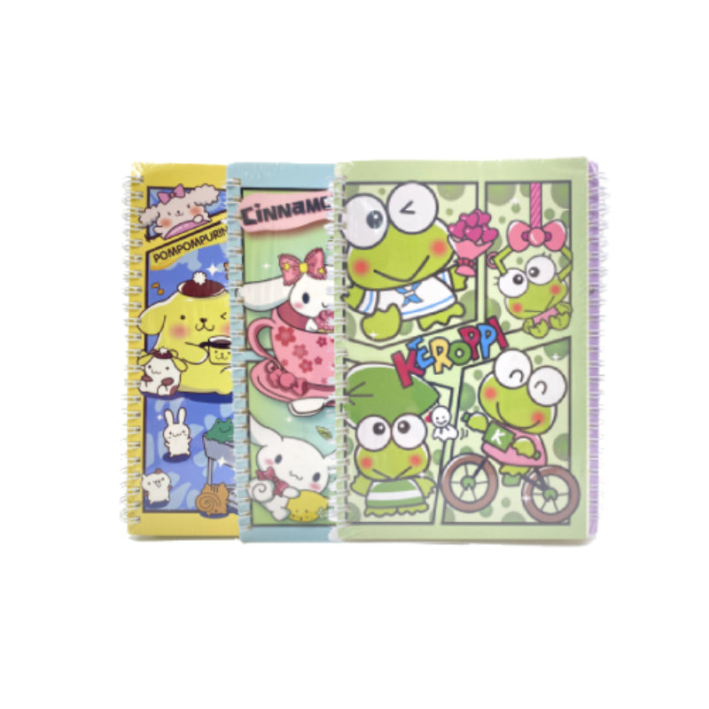 Little Fat Hugs Sanrio Spiral Notebooks (4pcs/pack)