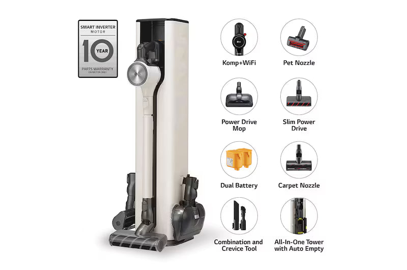 LG 0.44L (x2.4L) Cordless Stick Vacuum with All-in-One Tower™ A9T-ULTRA (Pre-order)