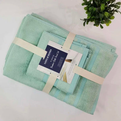 Linen and Homes 4-Piece 100% Bamboo Towel Set
