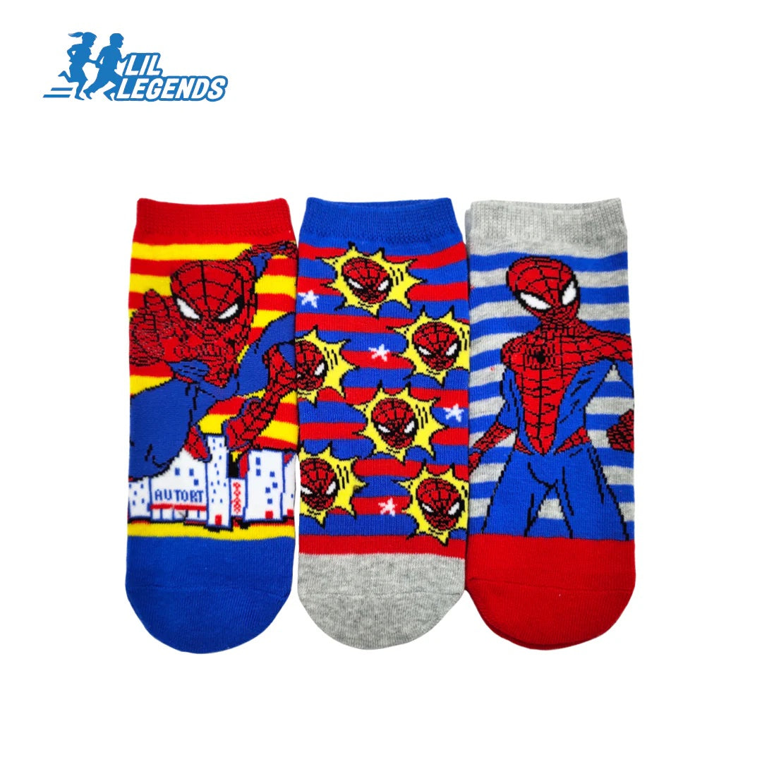 Lil Legends Disney & Marvel Sneaker Socks (3-Pair Pack)